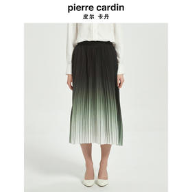 皮尔卡丹女装简约时尚渐变色百褶裙C51SL031G0