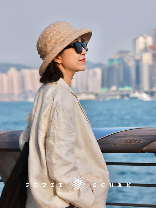 PETIT SCHAN小闪 CLO#756 moonsong 月光曲 纯亚麻毛边散口设计休闲西装外套 商品图1