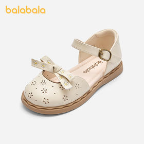巴拉巴拉童鞋儿童公主鞋女童凉鞋2025夏季新款鞋子甜美蝴蝶结镂空