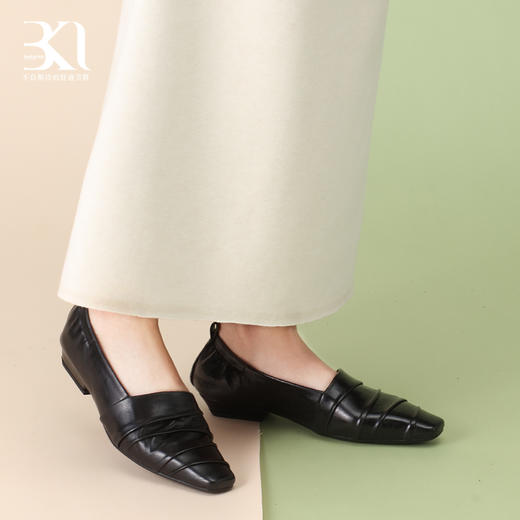 BAKERLOO法式可颂方头皱褶舒适鞋AD130 商品图1