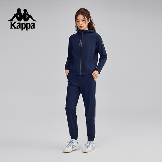 Kappa卡帕背靠背运动裤春季新款女凉感针织休闲裤修身束脚防晒裤K0F42AK40 商品图4