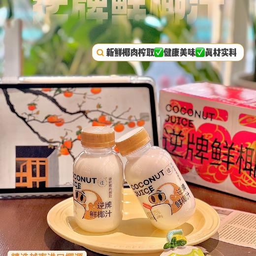 【逆牌•鲜椰汁】甄选进口老树椰子，只采用第一道新鲜椰肉榨取，椰香浓郁，口感清新，清爽不腻， 246g*10瓶 商品图5