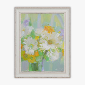 张西《雏菊》油画39CM*29CM 手绘油画布雅致小品【YH0051】