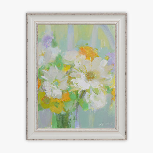 张西《雏菊》油画39CM*29CM 手绘油画布雅致小品【YH0051】 商品图0