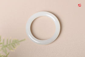 和田玉烟青玉手镯 圈口：56.5mm