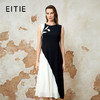 EITIE爱特爱夏季新款气质通勤黑白撞色显瘦无袖连衣裙8207924 商品缩略图0