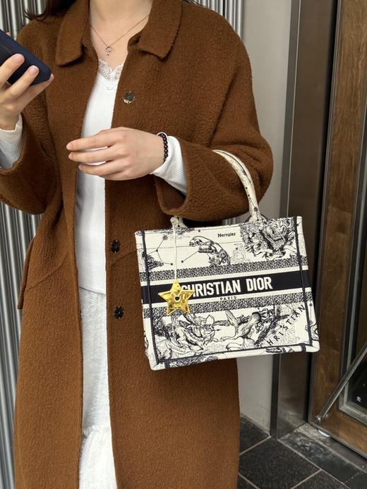 Dior 小号 奶白色 帆布刺绣 十二星座系列 托特 商品图2