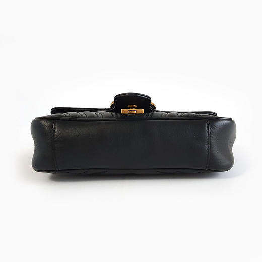 【95新】Gucci古驰Marmont系列446744 黑金马蒙22链条包单肩斜挎包女士现售价：6200！270225AI17 商品图4