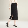 【自】全新升级【铂金会员146/天猫199/差价53】(14138) 洛诗琳25春季新款植绒高腰显瘦开叉半身裙简约气质通勤半裙 商品缩略图3
