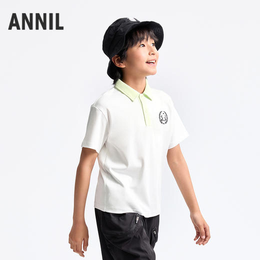 男童翻领短袖针织衫夏季新款安奈儿童装EB521204 商品图2