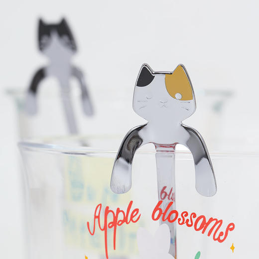 日本进口高桑金属咖啡匙 八字眉猫 商品图6