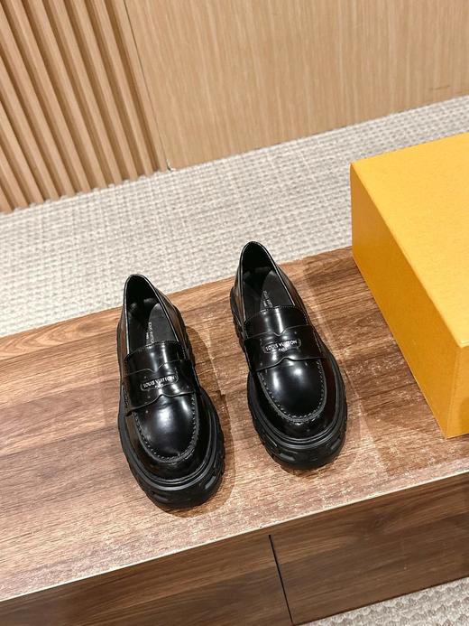 驴家2025/ss新款链条浮雕涉及厚底乐福鞋系列跟高5cm（HC） 商品图2