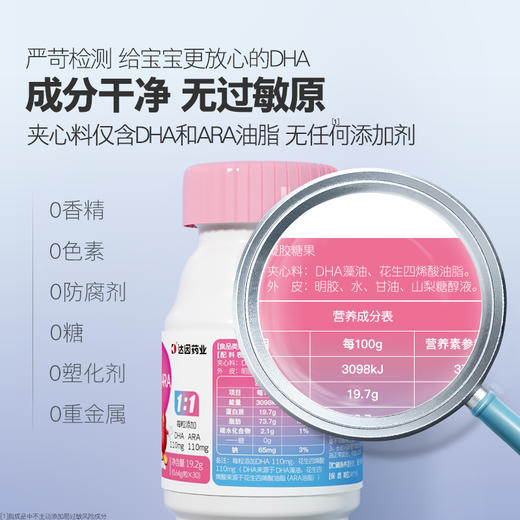伊可新DHA+ARA独立泡罩胶囊30粒/瓶*6瓶儿童营养赠维生素AD40粒*3盒 商品图3