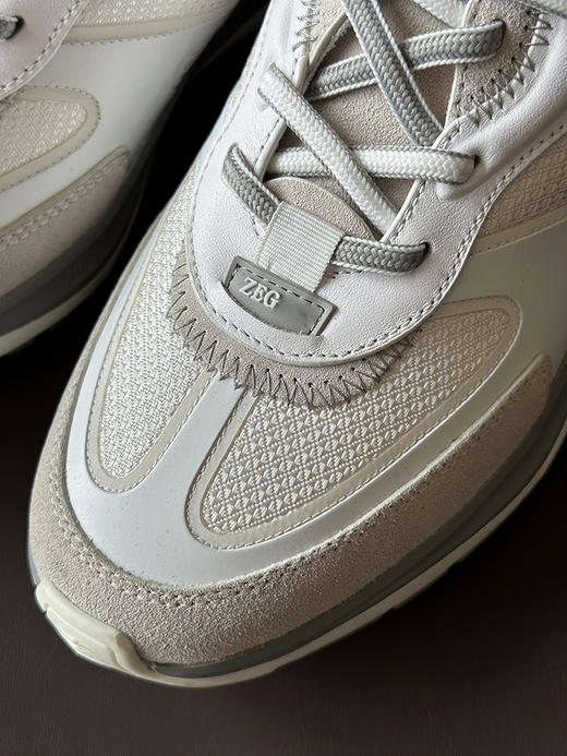 现货 THS-限时 杰尼家 麂皮/牛皮革拼接网布运动鞋 3色 AZ352 商品图6