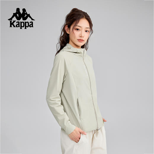 Kappa卡帕背靠背运动外套新款连帽针织开衫女款休闲凉感防晒上衣K0F42MK40 商品图1