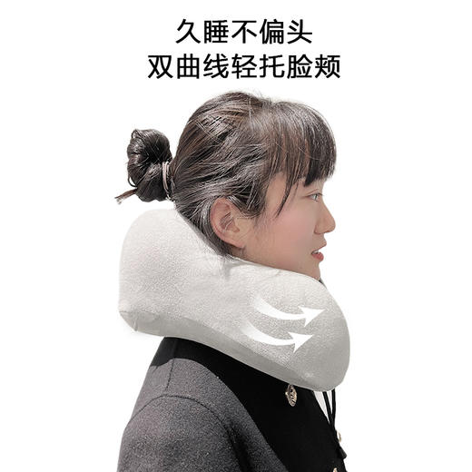 多功能U型颈椎枕 记忆棉U型枕头内胆休息办公护颈椎便携式旅行睡眠神器 商品图1