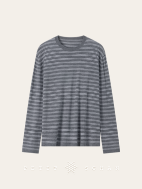 PETIT SCHAN小闪 CLO#758  paper sailboat 灰羽 德国扬子纱100%美丽诺羊毛长袖套头针织衫