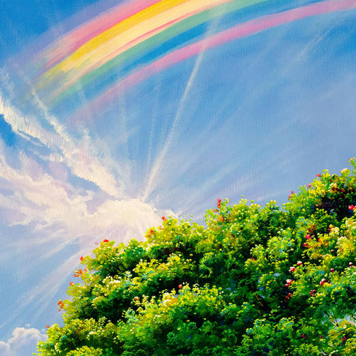 靠山画 翠木虹光 彩虹图 商品图3