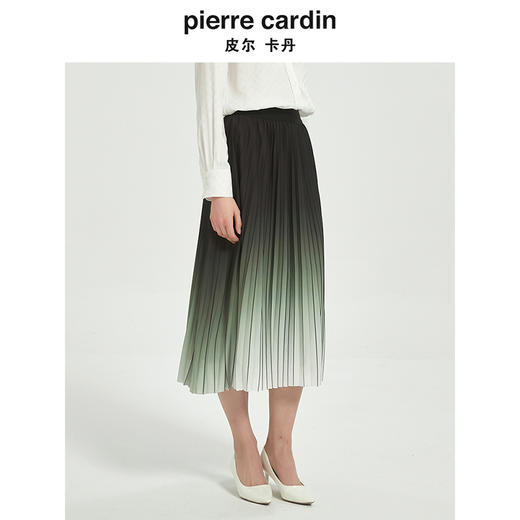 皮尔卡丹女装简约时尚渐变色百褶裙C51SL031G0 商品图1