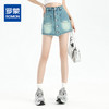 罗蒙夏季女士牛仔高腰显瘦半身裙遮肉舒适拼接短裤时尚百搭短裙 商品缩略图0