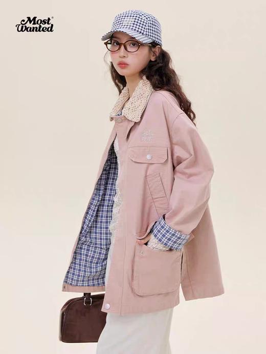 mostwantedlab彩虹/M2512045/巴恩风拼色领重工水洗谷仓夹克 商品图0