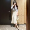 2025高端法式赫本风莫代尔半裙高腰A字中长款半身裙伞裙小个子裙子女款！ 商品缩略图1