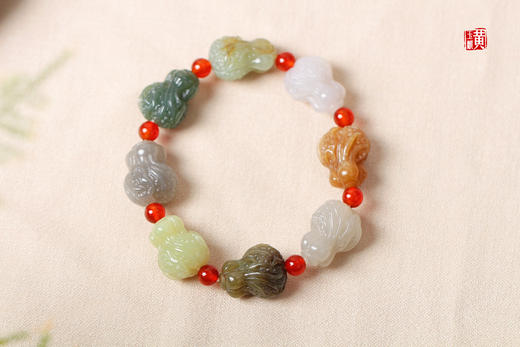 和田玉多宝白菜【八方来财】手串 商品图1