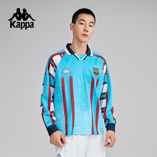 Kappa卡帕背靠背2025新款运动长袖polo衫男款足球上衣休闲套头衫K0F32PC02 商品图0