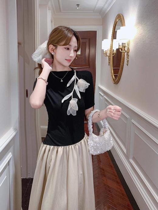 张心子【挚爱郁金香】春夏设计感弹力拼接连衣裙 U2503008 商品图10