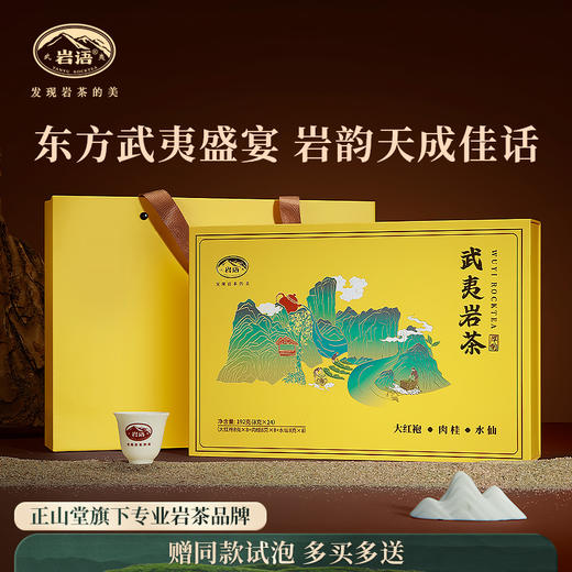 岩语 厚韵大红袍肉桂水仙茶叶礼盒装 特级中火乌龙茶组合装送礼192g 商品图0
