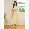 设计感口袋A字褶皱半身长裙女高腰大摆半身裙V0450192 商品缩略图1