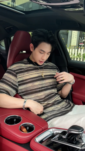 T2269夏季新款时尚个性韩版条纹晕染细闪圆领长袖T恤百搭潮流韩系上衣