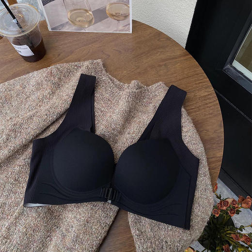 极简云感杯便捷前扣内衣无痕光面美背聚拢承托背心式文胸 商品图7