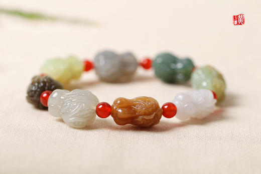和田玉多宝白菜【八方来财】手串 商品图2
