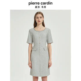 皮尔卡丹女装都市时尚简约淑女小香风连衣裙C51DS030H0