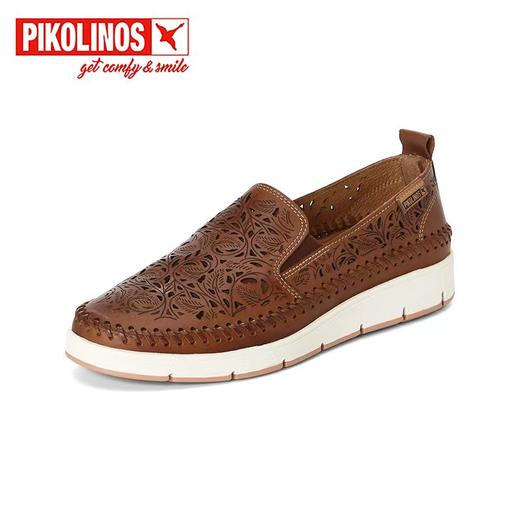 【Pikolinos 】  B3F | 派高雁春季牛皮中口套脚纯色镂空舒适乐福鞋PS259201 商品图1