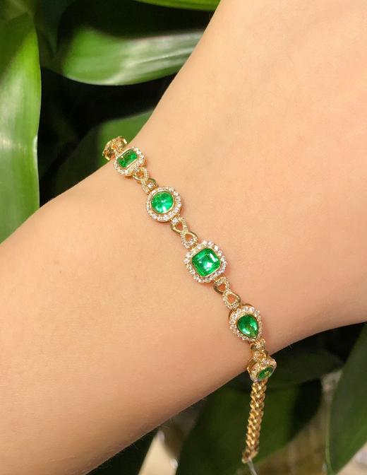 1.5ct刻面祖母绿手链 商品图3