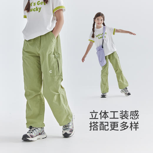 【代发】 户外机能裤 cicochild童装户外运动机能裤男女款童装防泼水休闲长裤子 商品图2