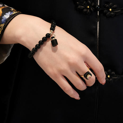 MELI&MOLI 【水】黑耀石迷你方糖瓶手链 【D类】 商品图2