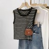 【大码吊带背心】夏季内搭打底白色短款针织 显瘦薄款百搭无袖上衣潮  商品缩略图3