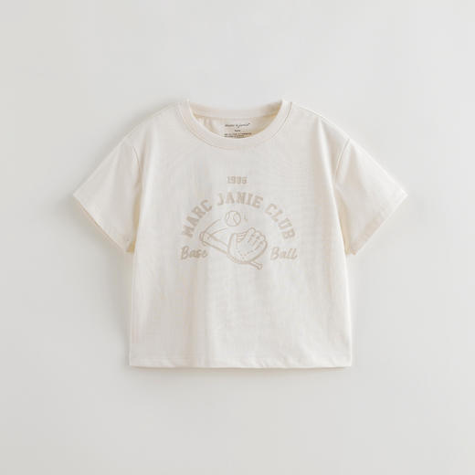 【凉感透气】马克珍妮男童复古棒球短袖T恤 宝宝夏装新款550668 商品图1