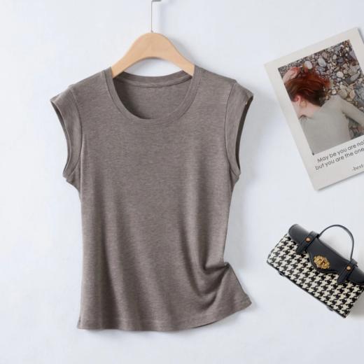 京东顺丰发货系列！【杉夏 水面膜 蚕丝无袖 打底短袖 ZM813】设计小众款 莱赛尔+桑蚕丝 空气感裸肌面料 四季百搭 商品图13