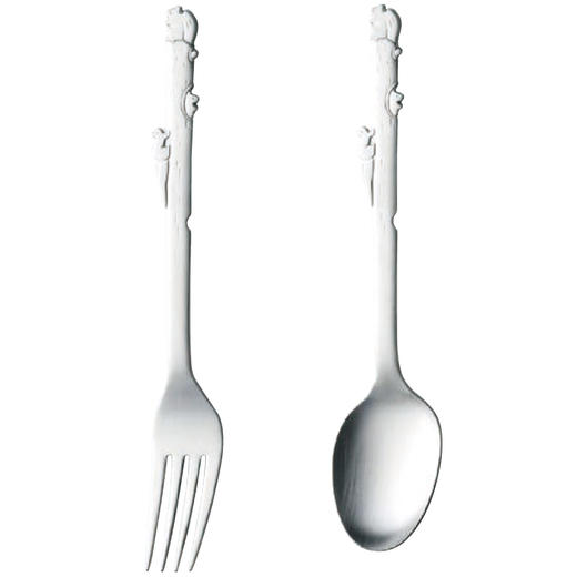 日本进口高桑金属松鼠甜点匙/甜点叉/茶匙 商品图2