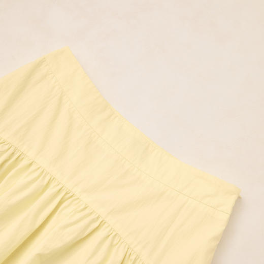 设计感口袋A字褶皱半身长裙女高腰大摆半身裙V0450192 商品图5