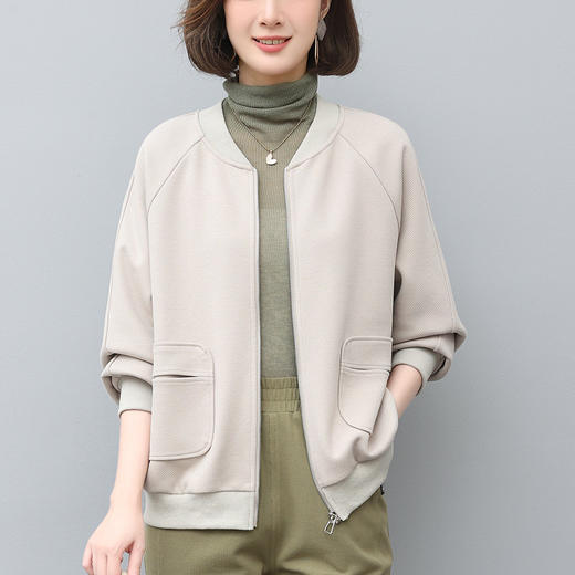 丁摩 拉链卫衣外套女春秋季开春新款韩版休闲棒球服运动上衣厚5ZF-1836 商品图1