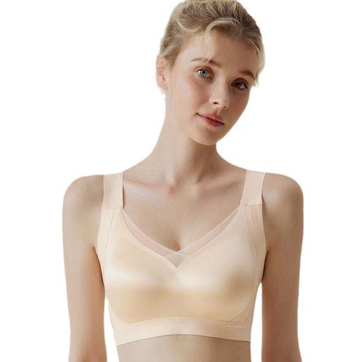 猫人同厂无痕内衣女美背心式新款双提拉养护型内衣交叉蕾丝聚拢内衣固定杯U型美背调整型文胸` 商品图4