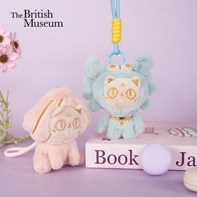 大英博物馆 巴斯特系列萌猫“真棒”毛绒钥匙扣香氛挂件 “谢谢你”萌猫毛绒钥匙扣香氛挂件
