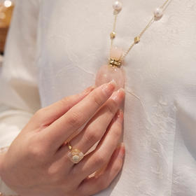 MELI&MOLI【火】芙蓉石四方瓶均码可调925银镶石香薰戒指【D类】