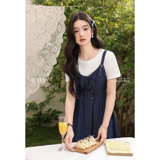 鹿向南  「丹宁女孩」白色打底衫L53626SY 商品图0