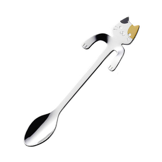 日本进口高桑金属咖啡匙 黑猫 商品图5